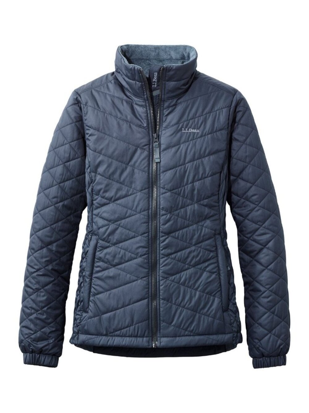 L.L.Bean Navy Blue Quilted Fleece Lined Jacket | Preppy Classic Outdoor Utility